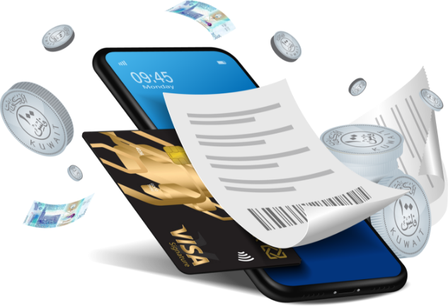 Mobile with visa card image